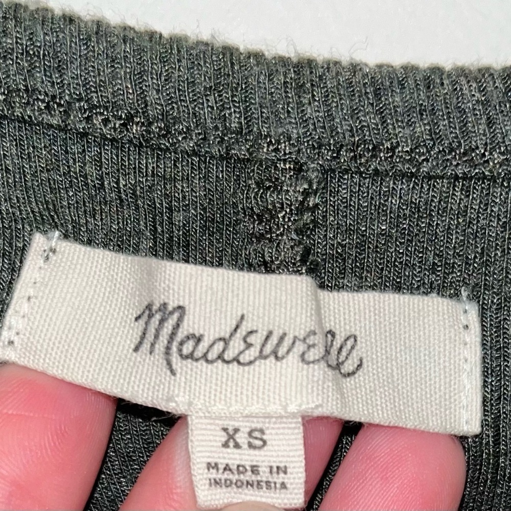 Madewell Ribbed Swingy Tee Dress Forest Hunter Green Size XS‎ - Picture 4 of 5
